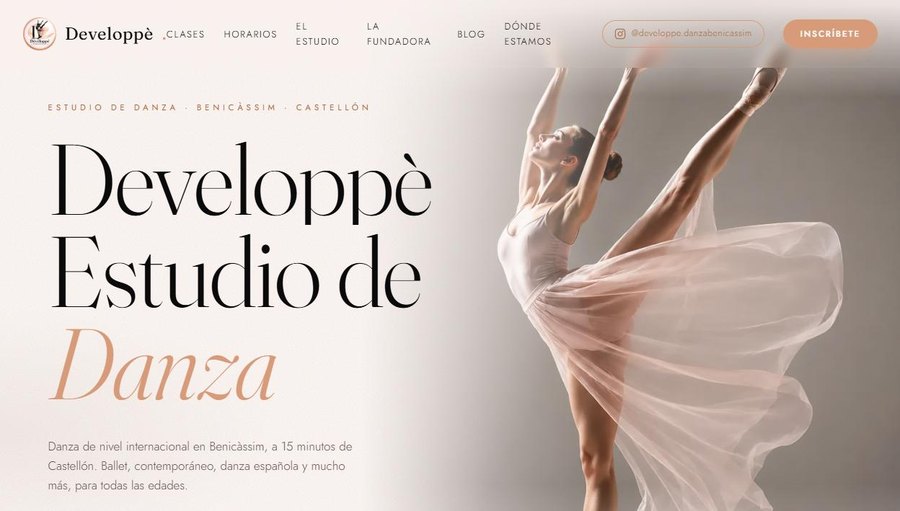 Développé Danza — dance school website built by Ground Agents